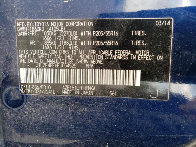 JTLZE4FE6EJ054525 - 2014 TOYOTA SCION XB BLUE photo 12