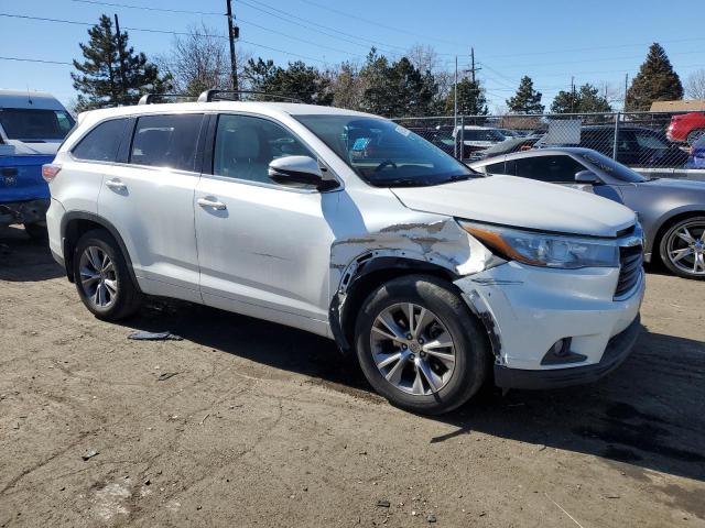 5TDBKRFH7FS074378 - 2015 TOYOTA HIGHLANDER LE WHITE photo 4