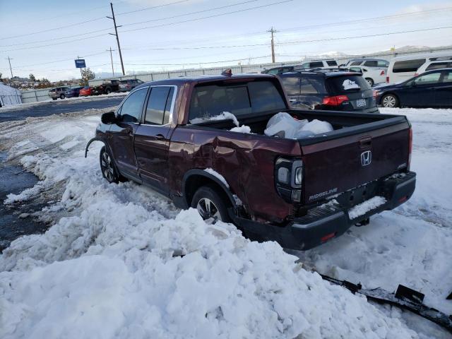 5FPYK3F56KB041682 - 2019 HONDA RIDGELINE RTL MAROON photo 2