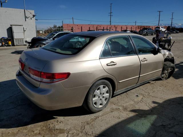 1HGCM563X4A154104 - 2004 HONDA ACCORD LX TAN photo 3