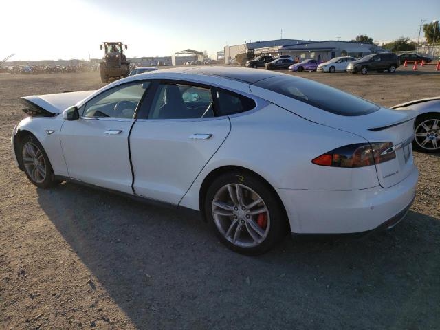 5YJSA1H16EFP47958 - 2014 TESLA MODEL S WHITE photo 2