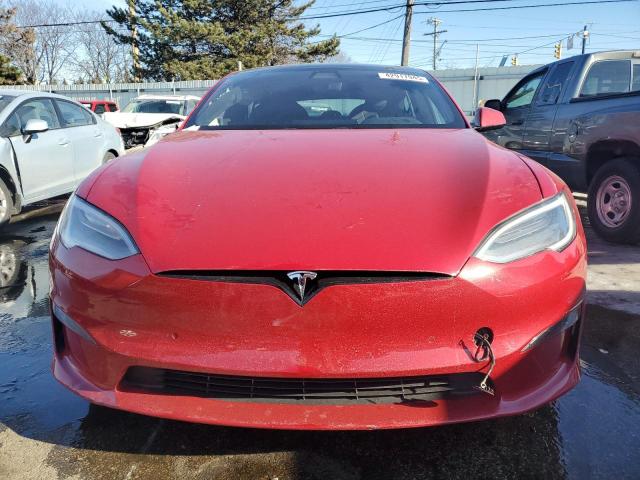 5YJSA1E52MF439286 - 2021 TESLA MODEL S RED photo 5
