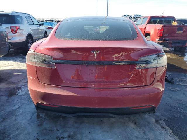 5YJSA1E52MF439286 - 2021 TESLA MODEL S RED photo 6