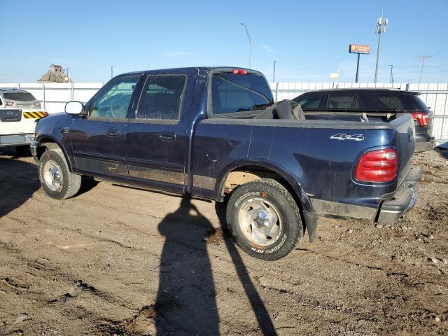 1FTRW08L63KD56286 - 2003 FORD F150 SUPERCREW BLUE photo 2