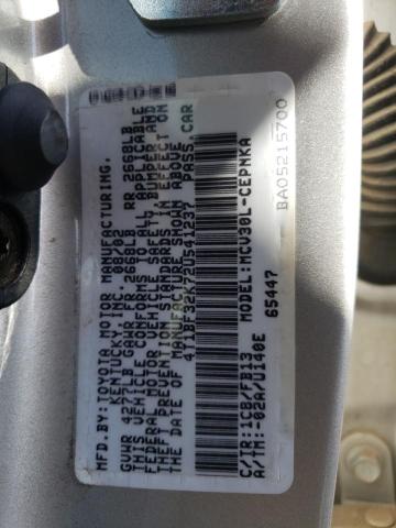 4T1BF32K72U541237 - 2002 TOYOTA CAMRY LE TAN photo 12