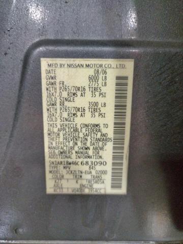 5N1AR18W46C683090 - 2006 NISSAN PATHFINDER LE ნაცრისფერი ფოტო 13