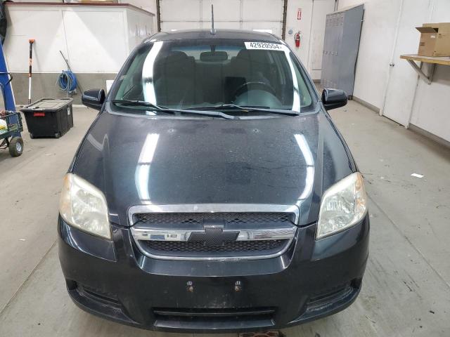 KL1TD56E29B379917 - 2009 CHEVROLET AVEO LS BLACK photo 5