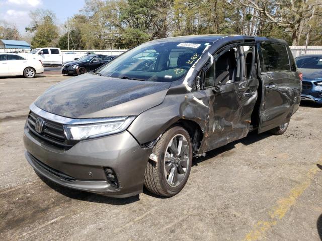 5FNRL6H95NB014246 - 2022 HONDA ODYSSEY ELITE CHARCOAL photo 1