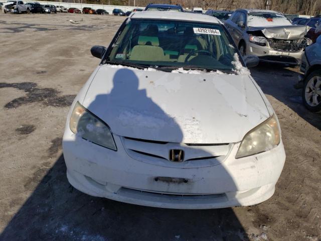 2HGES16574H580004 - 2004 HONDA CIVIC LX WHITE photo 5