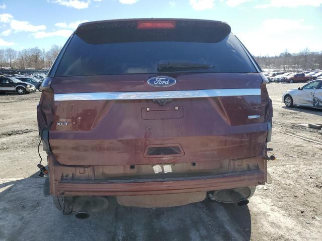 1FM5K8DH7GGB83022 - 2016 FORD EXPLORER XLT BURGUNDY photo 6