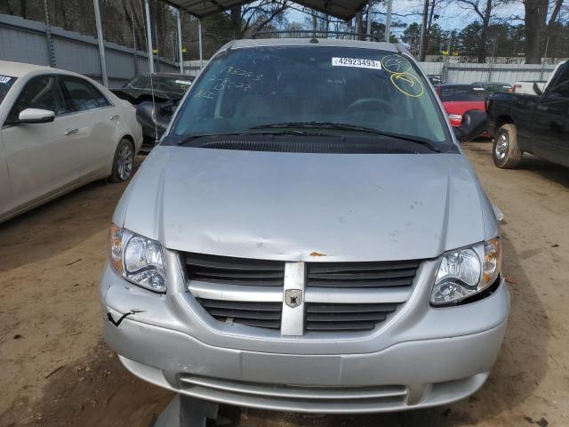 1D4GP45R37B138285 - 2007 DODGE CARAVAN SXT SILVER photo 5