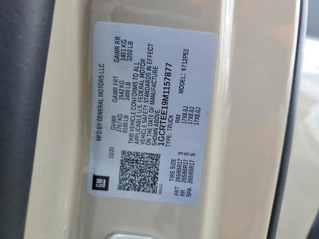 1GCRTEE19M1157877 - 2021 CHEVROLET COLORADO ZR2 TAN photo 12