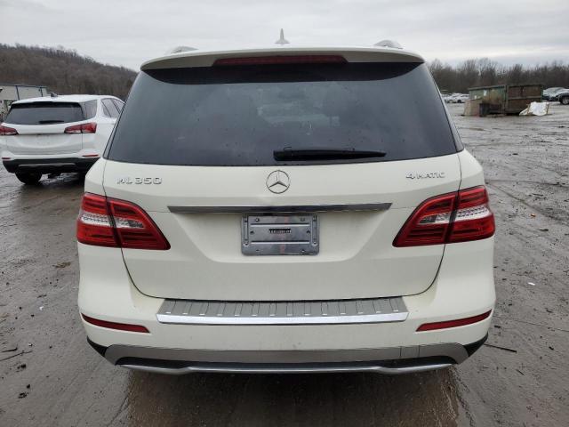 4JGDA5HB6CA061686 - 2012 MERCEDES-BENZ ML 350 4MATIC WHITE photo 6