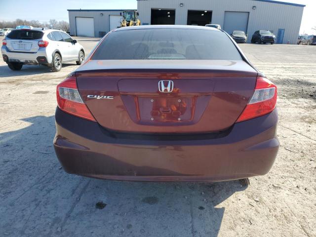 19XFB2F51CE303612 - 2012 HONDA CIVIC LX PURPLE photo 6