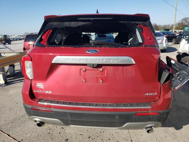 1FMSK8FH2MGB05646 - 2021 FORD EXPLORER LIMITED RED photo 6