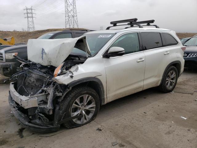 5TDKKRFH2ES031355 - 2014 TOYOTA HIGHLANDER XLE WHITE photo 1