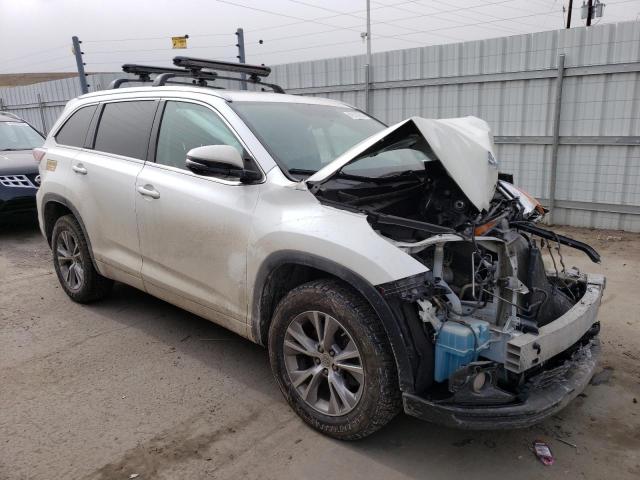 5TDKKRFH2ES031355 - 2014 TOYOTA HIGHLANDER XLE WHITE photo 4
