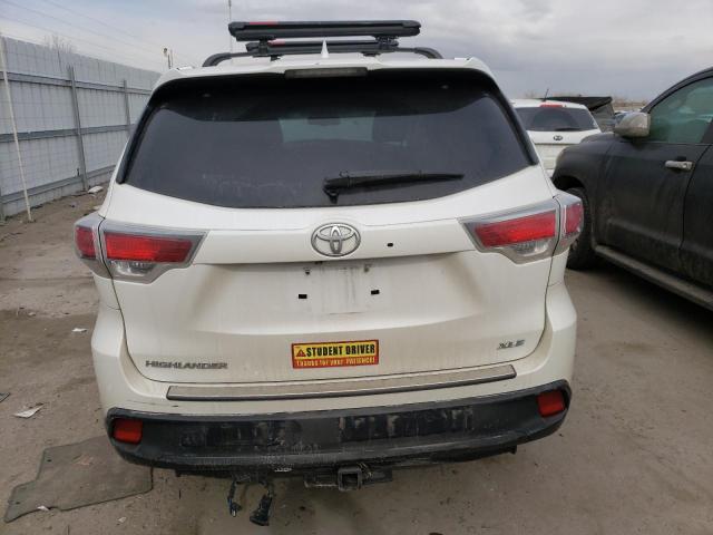 5TDKKRFH2ES031355 - 2014 TOYOTA HIGHLANDER XLE WHITE photo 6