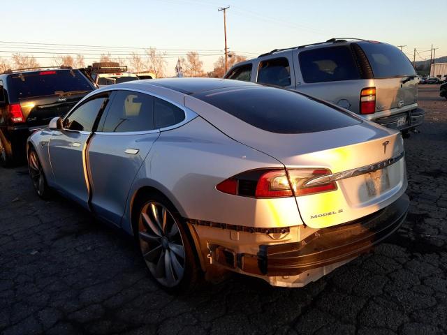 5YJSA1DN3CFS00927 - 2012 TESLA MODEL S Արծաթագույն լուսանկար 2