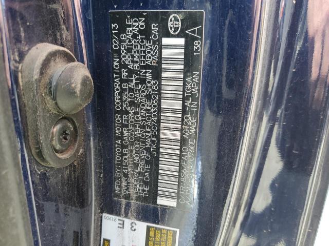 JTKJF5C74D3062183 - 2013 TOYOTA SCION TC Mavi foto 13