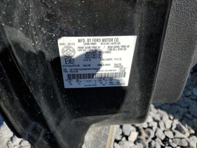 1FTMF1EM5DKF39029 - 2013 FORD F150 BLACK photo 12