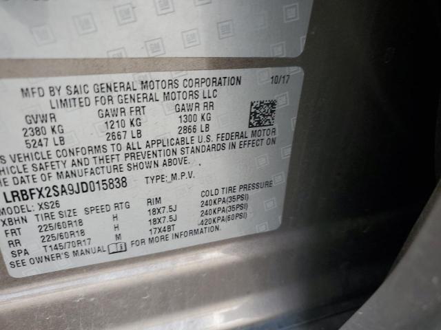 LRBFX2SA9JD015838 - 2018 BUICK ENVISION ESSENCE Bej foto 12