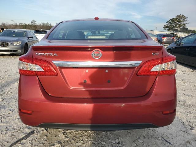 3N1AB7APXFY349073 - 2015 NISSAN SENTRA S RED photo 6