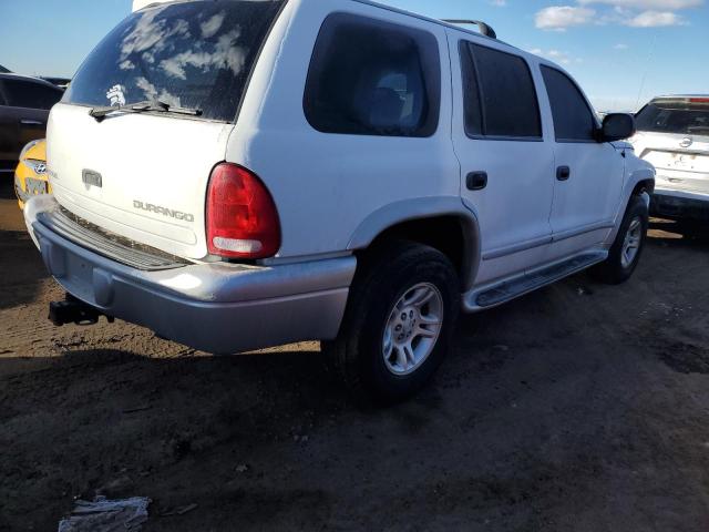 1B4HS58Z02F215193 - 2002 DODGE DURANGO SLT PLUS WHITE photo 3