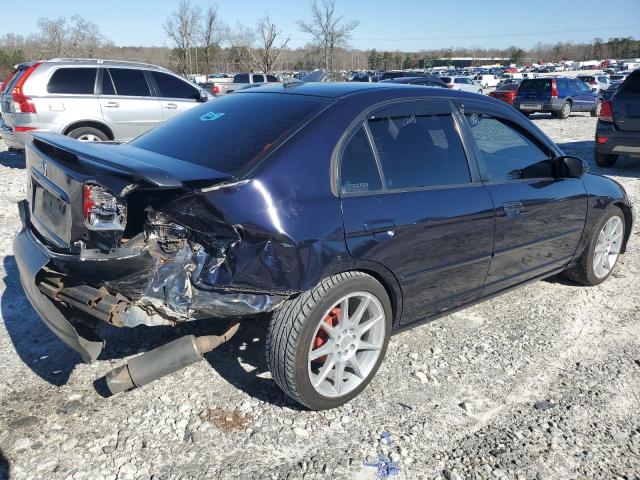 2HGES15564H507966 - 2004 HONDA CIVIC LX BLUE photo 3