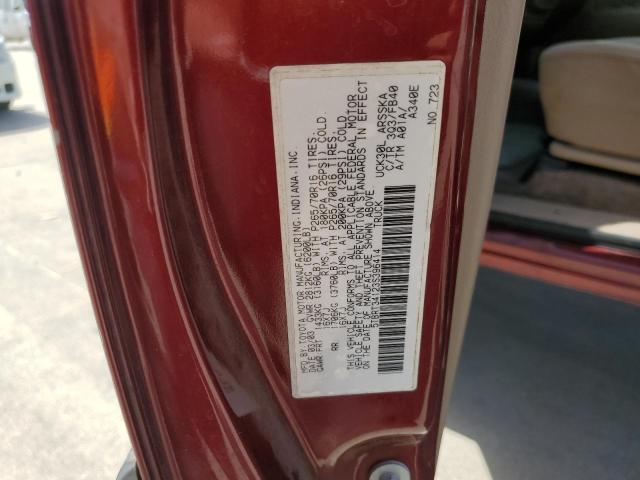 5TBRT34123S396414 - 2003 TOYOTA TUNDRA ACCESS CAB SR5 BURGUNDY photo 12