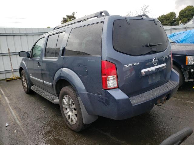 5N1BR18A68C603204 - 2008 NISSAN PATHFINDER LE BLUE photo 2