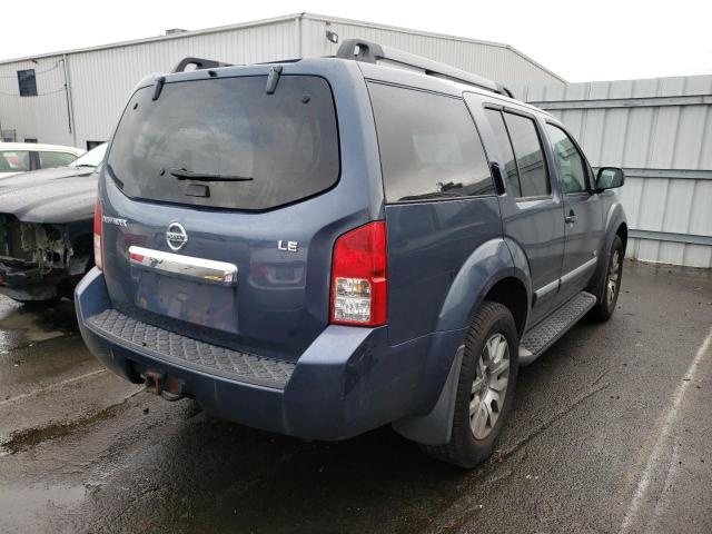 5N1BR18A68C603204 - 2008 NISSAN PATHFINDER LE BLUE photo 3