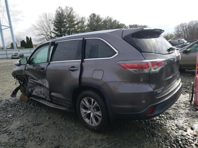 5TDJKRFH0FS142371 - 2015 TOYOTA HIGHLANDER XLE 灰色 照片 2