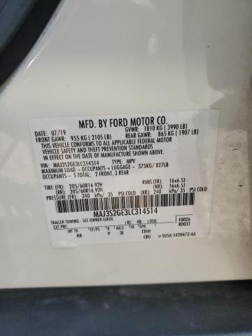 MAJ3S2GE3LC314514 - 2020 FORD ECOSPORT SE 白色 照片 13