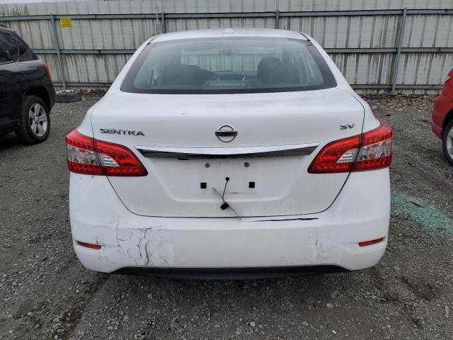 3N1AB7AP7FL655452 - 2015 NISSAN SENTRA S WHITE photo 6