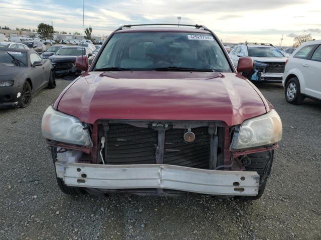 JTEEP21A940054645 - 2004 TOYOTA HIGHLANDER RED photo 5