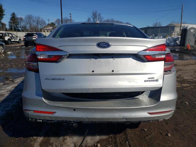 3FA6P0LU1KR226240 - 2019 FORD FUSION SE SILVER photo 6