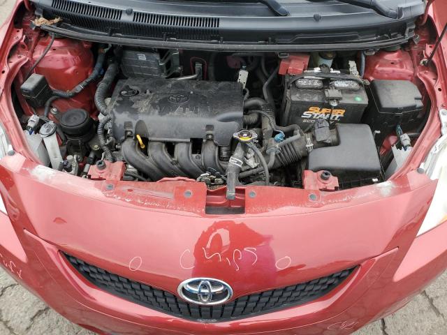 JTDBT4K36B4084190 - 2011 TOYOTA YARIS RED photo 11