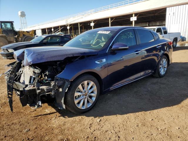 5XXGT4L39JG258777 - 2018 KIA OPTIMA LX BLUE photo 1