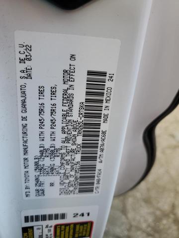 3TYRX5GN0NT052156 - 2022 TOYOTA TACOMA ACCESS CAB თეთრი ფოტო 12