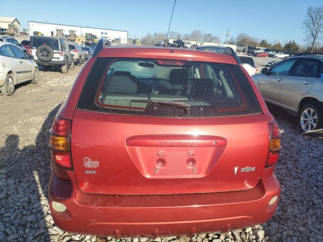 5Y2SM63885Z430038 - 2005 PONTIAC VIBE RED photo 6