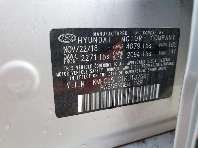 KMHC85LC1KU132541 - 2019 HYUNDAI IONIQ LIMITED SILVER photo 12