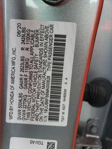 19UUB6F66MA000628 - 2021 ACURA TLX ADVANCE SILVER photo 13