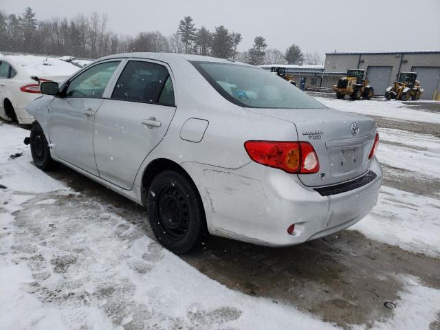2T1BU4EE2AC282710 - 2010 TOYOTA COROLLA BASE SILVER photo 2