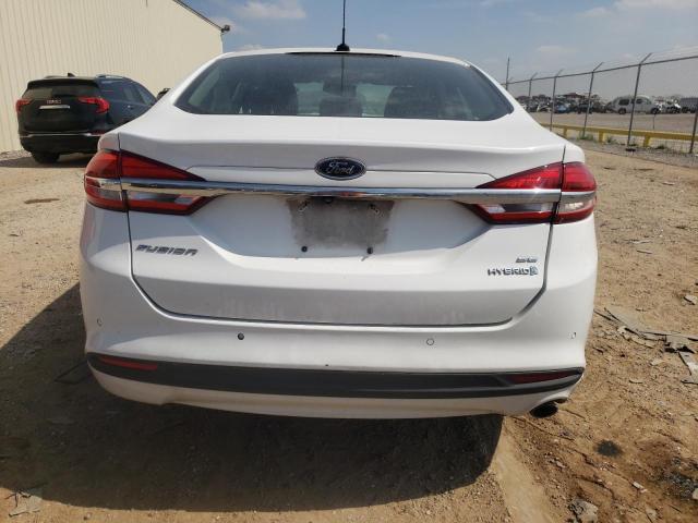 3FA6P0LU5HR131236 - 2017 FORD FUSION SE HYBRID WHITE photo 6