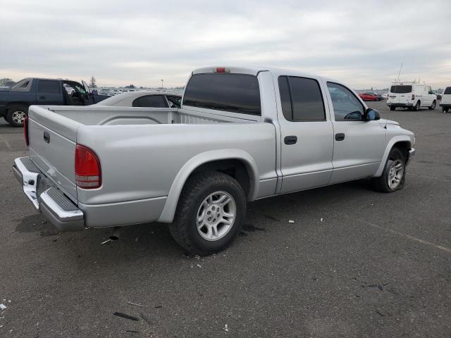 1D7HL48N14S509127 - 2004 DODGE DAKOTA QUAD SLT SILVER photo 3