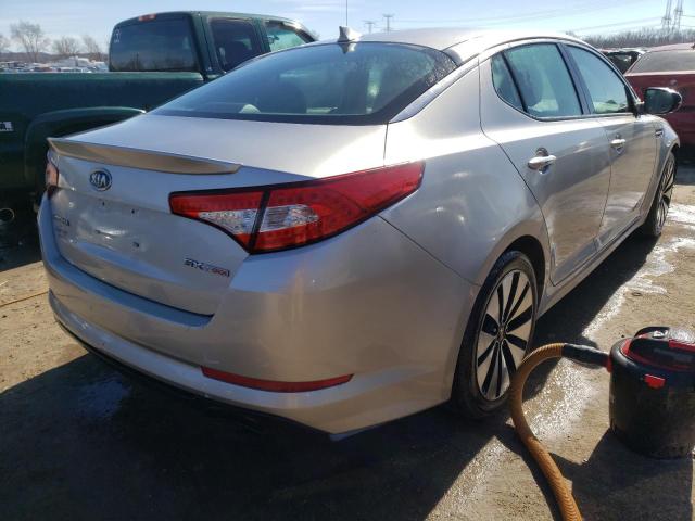 5XXGR4A67CG064988 - 2012 KIA OPTIMA SX SILVER photo 3