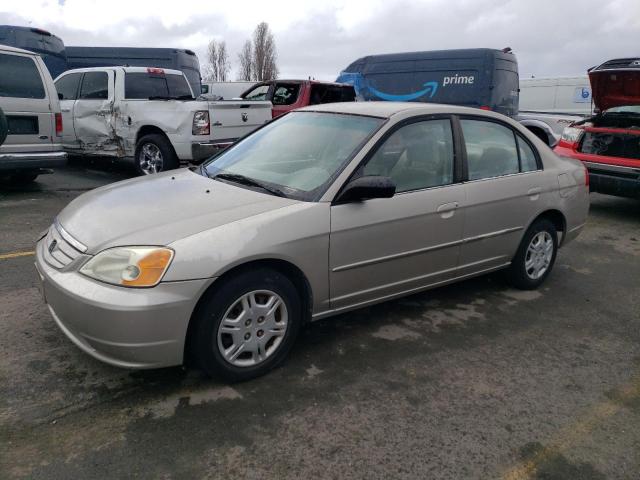 1HGES16622L059524 - 2002 HONDA CIVIC LX TAN photo 1