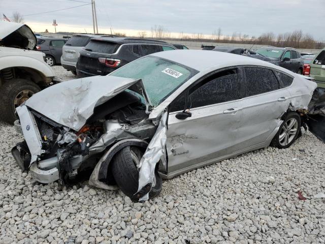 3FA6P0LU9JR235640 - 2018 FORD FUSION SE HYBRID SILVER photo 1