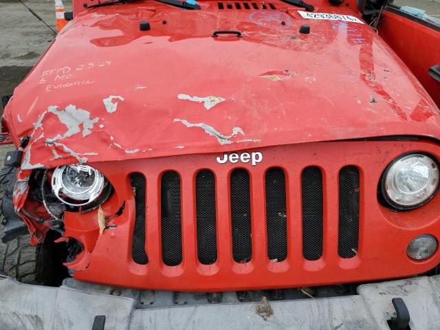 1C4BJWDG6HL716430 - 2017 JEEP WRANGLER U SPORT RED photo 12